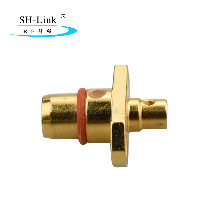 IP67 BMA female flange connector 2 holes for RG086